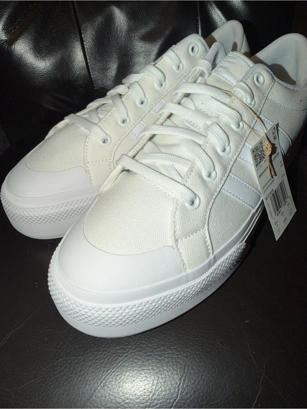 adidas Women’s White Low-Top Canvas Sneaker